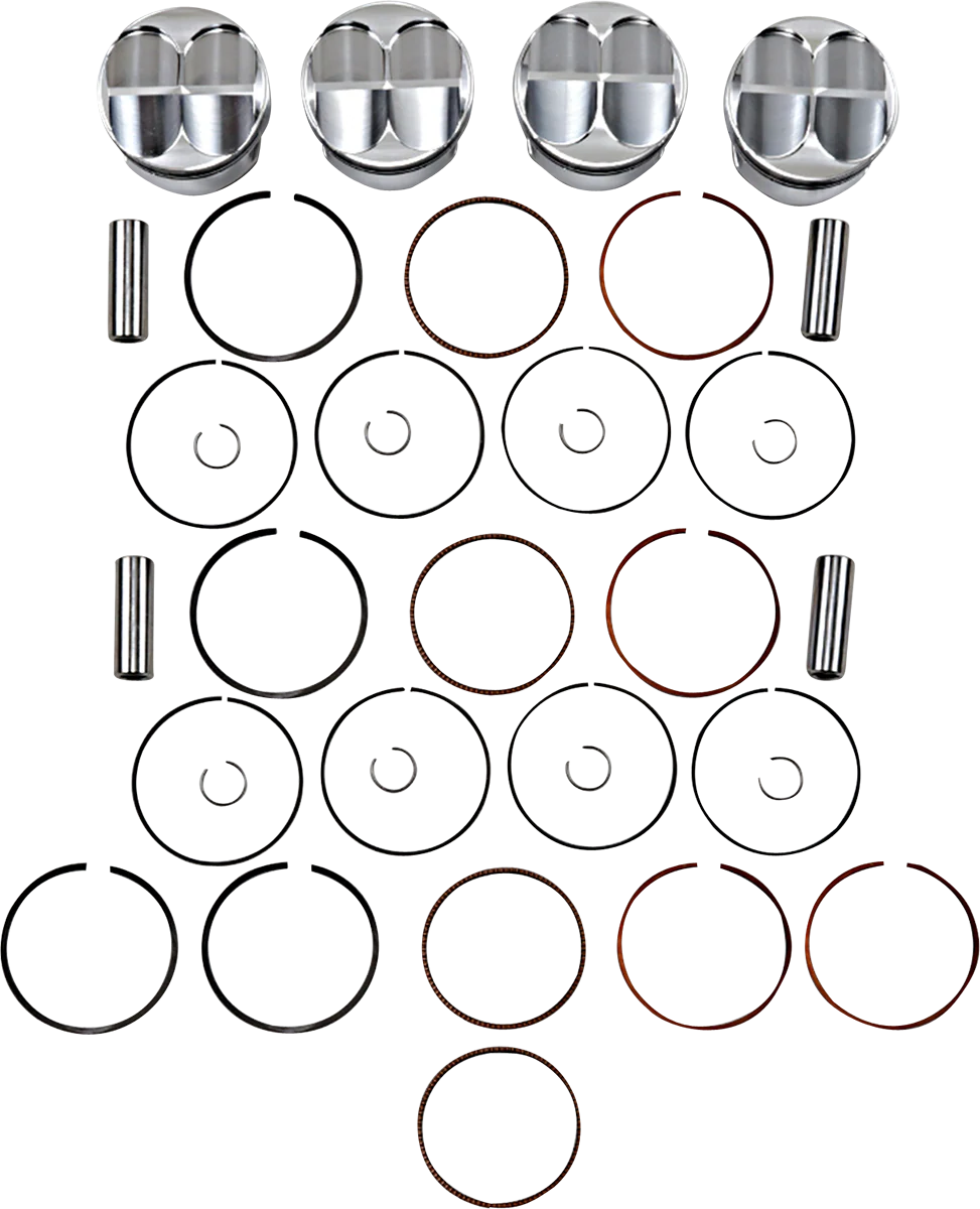 JE PISTONS Piston Kit - 81.00 mm - 10.5:1 CR - Honda 153766