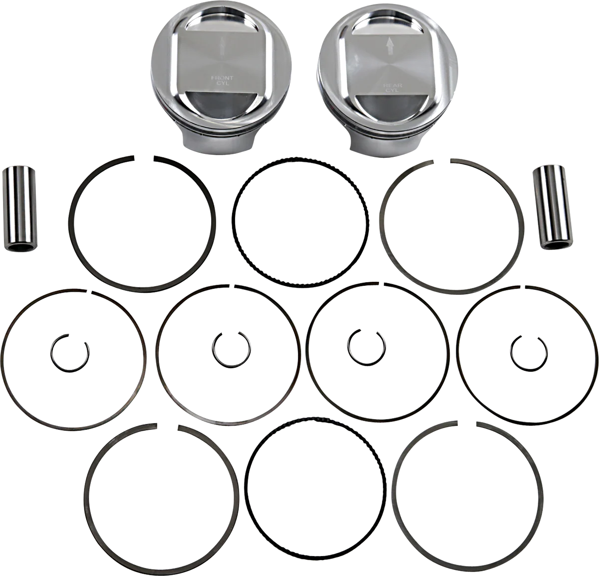 JE PISTONS Piston Kit - Bored to 98" - 10.5:1 CR - 88"/96" Twin Cam 324722