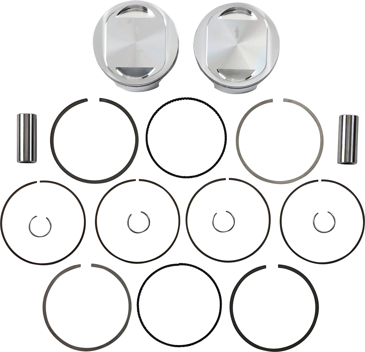 JE PISTONS Piston Kit - Bored to 98" - 9.5:1 CR - 88"/96" Twin Cam 324720
