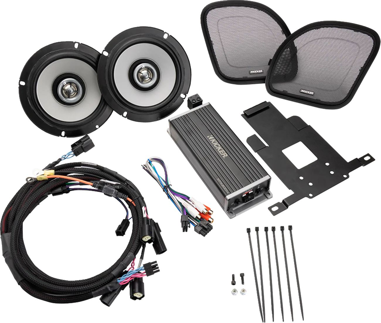 KICKER 6-1/2" Speaker/300 W Amplifier Kit - Road Glide 50HDR154