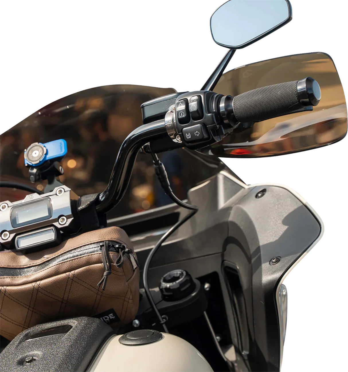 KLOCK WERKS Flare? Handguards - Harley-Davidson Cable Clutch - Bronze KWS-01-0135-CC - Image 4