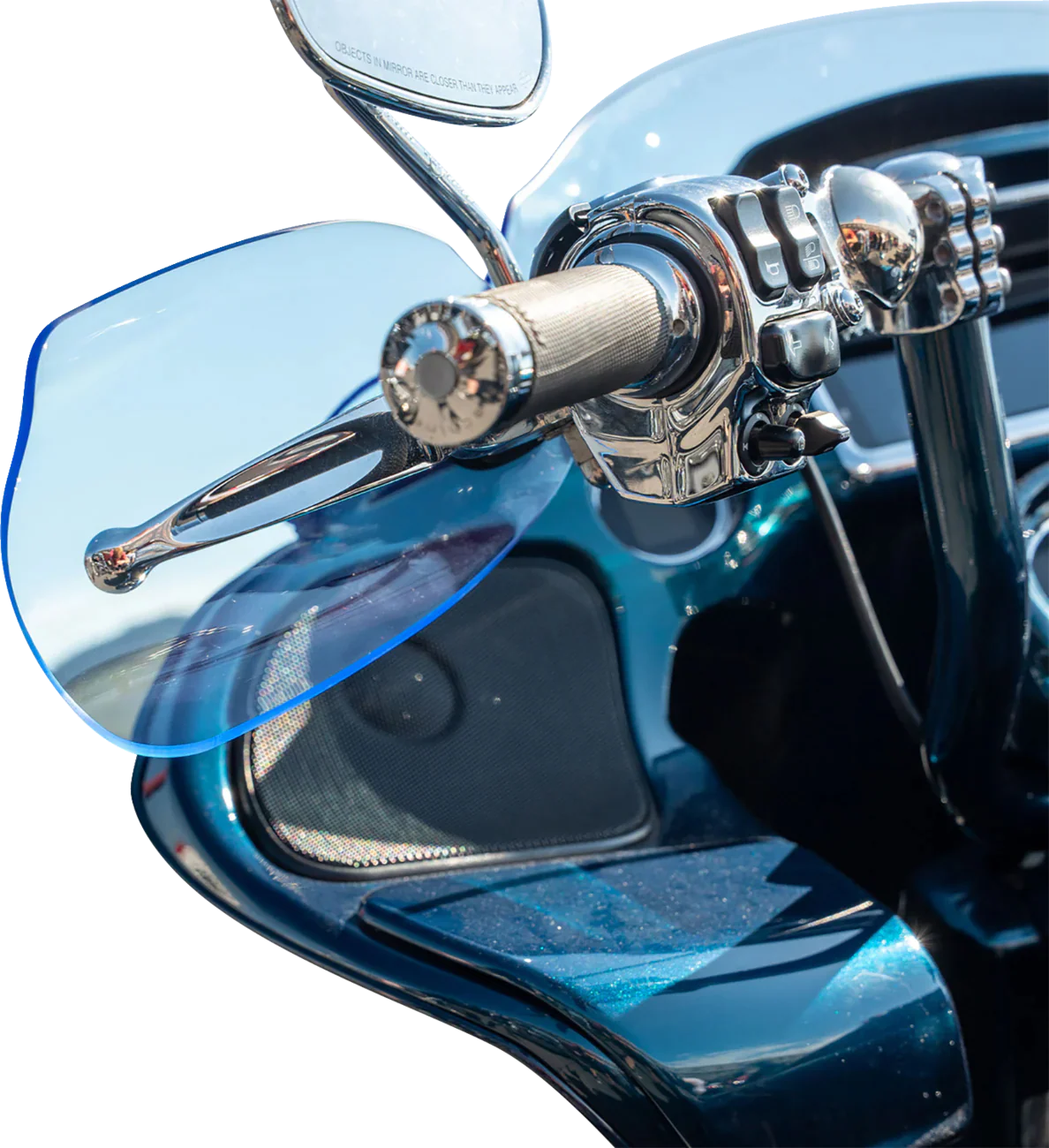 KLOCK WERKS Flare? Handguards - Harley-Davidson Hydraulic Clutch - Blue Ice KWS-01-0128-HC - Image 4