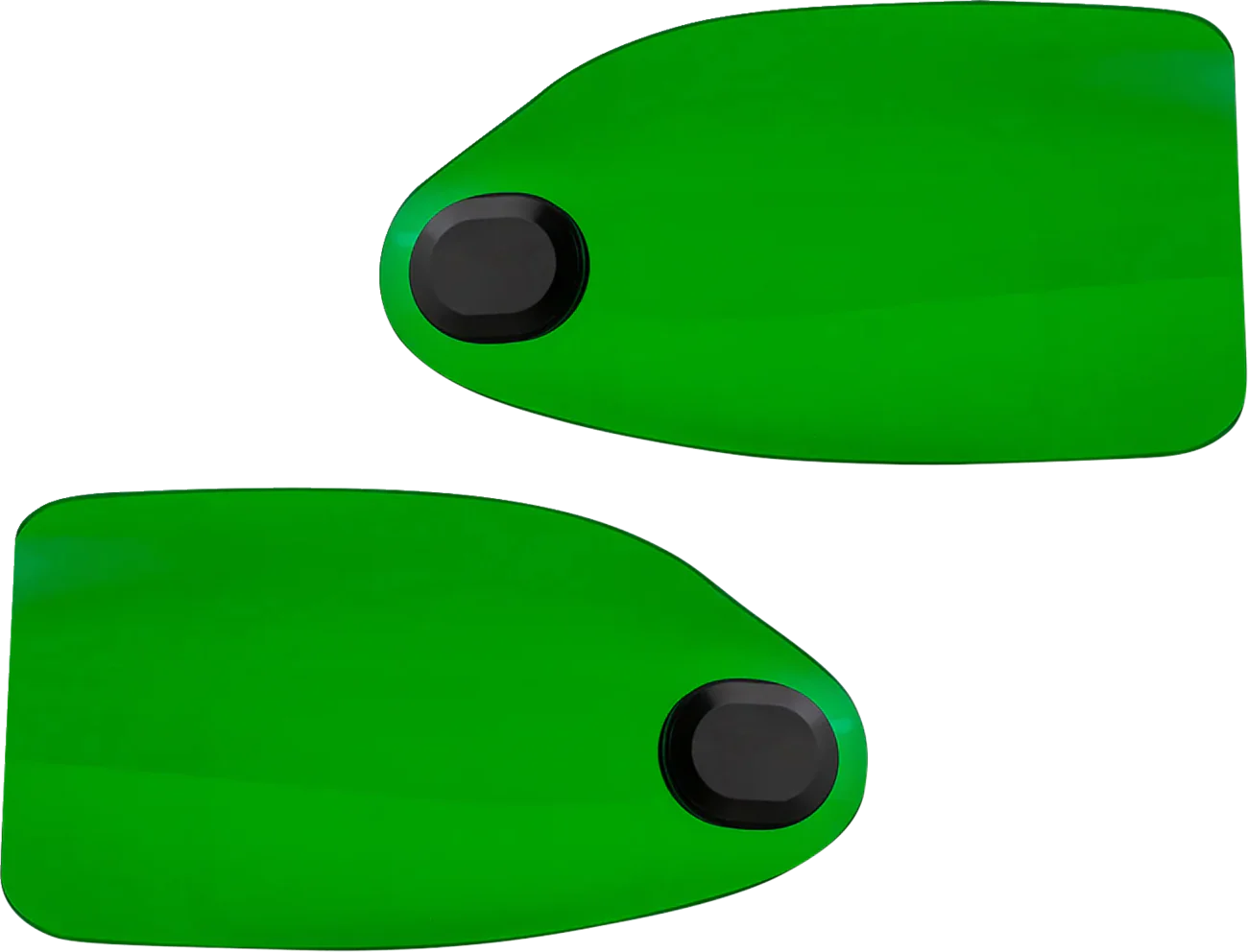 KLOCK WERKS Flare? Handguards - Harley-Davidson Hydraulic Clutch - Green KWS-01-0132-HC
