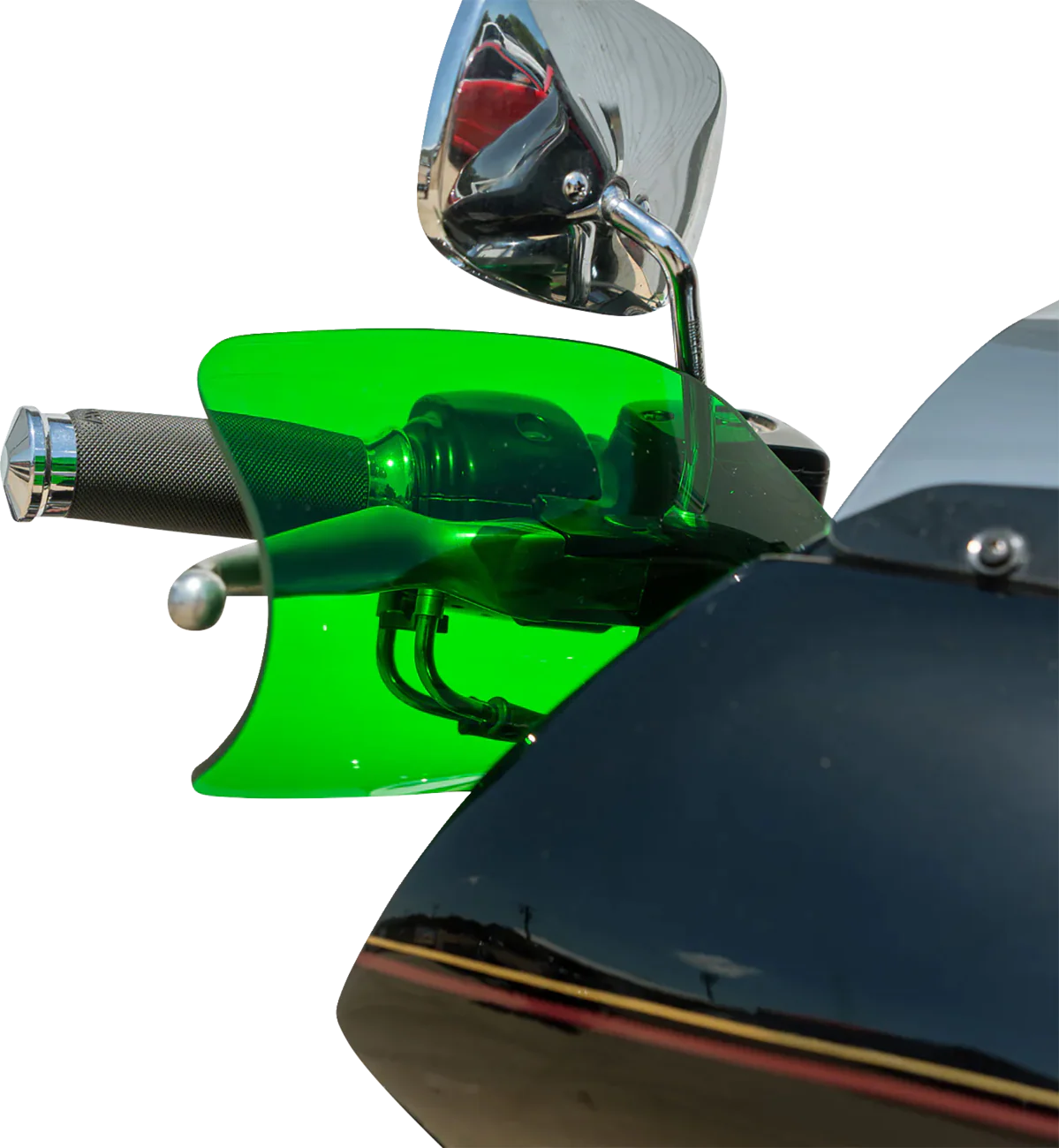 KLOCK WERKS Flare? Handguards - Harley-Davidson Hydraulic Clutch - Green KWS-01-0132-HC - Image 3