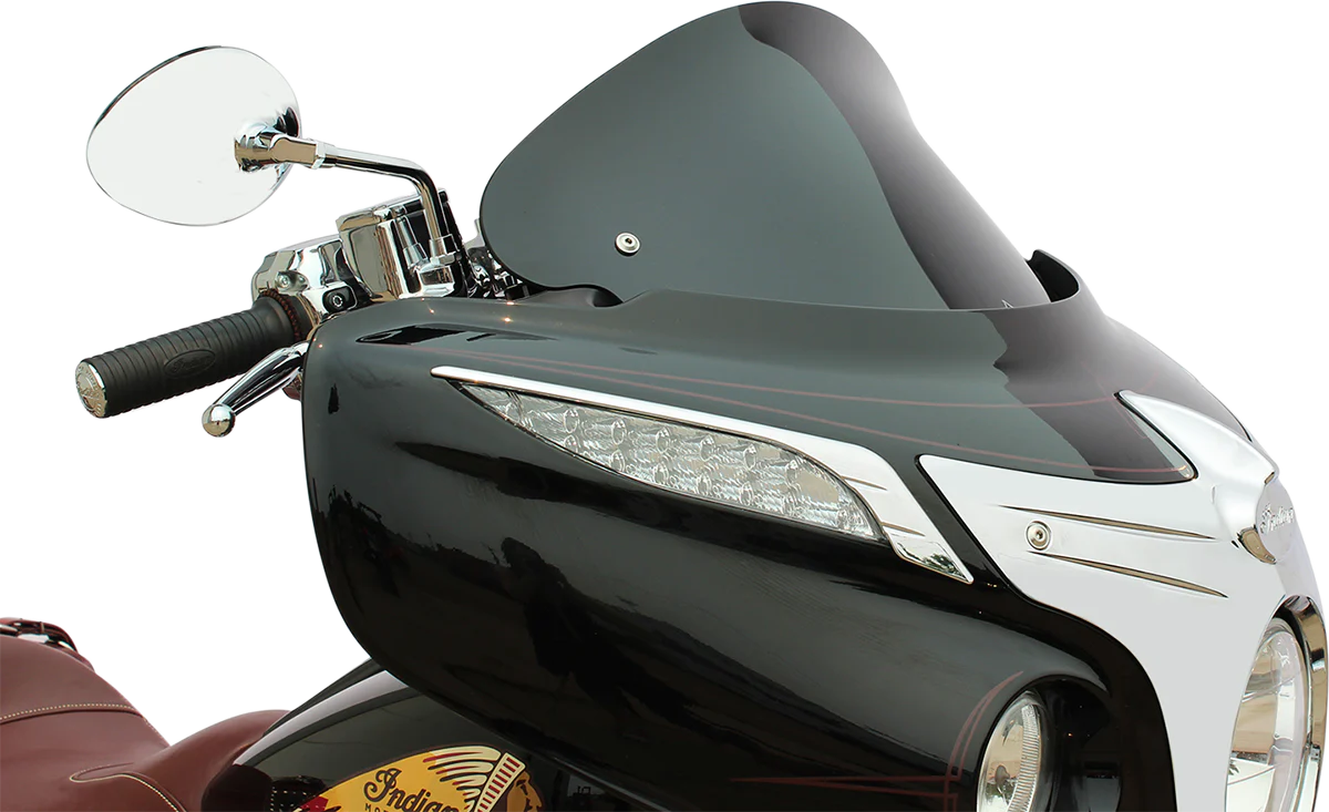 KLOCK WERKS Flare* Windshield - 10" - Short - Black - Chief KWW-04-0041
