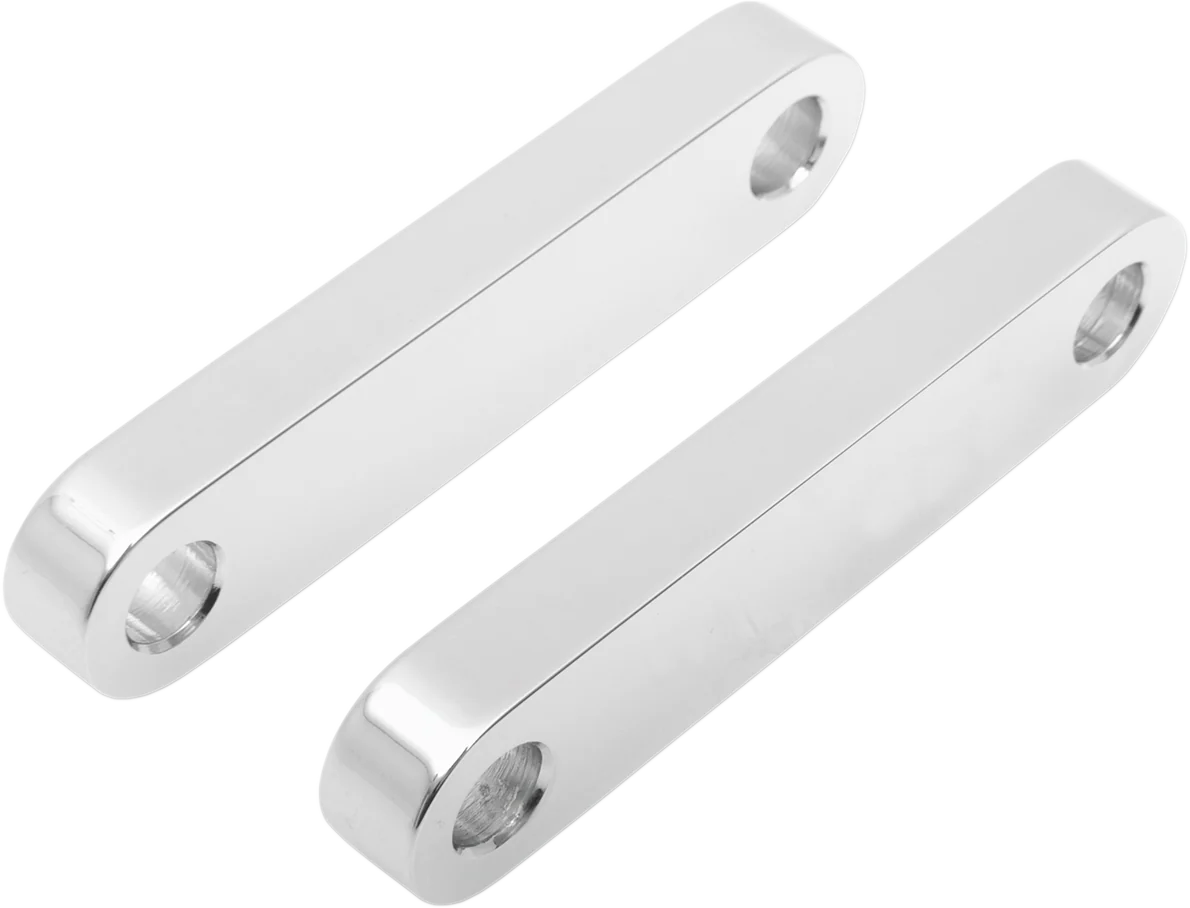 KLOCK WERKS Hugger Front Fender Mounting Blocks - For 21" Wheels - Chrome KWFS-02-0102-C