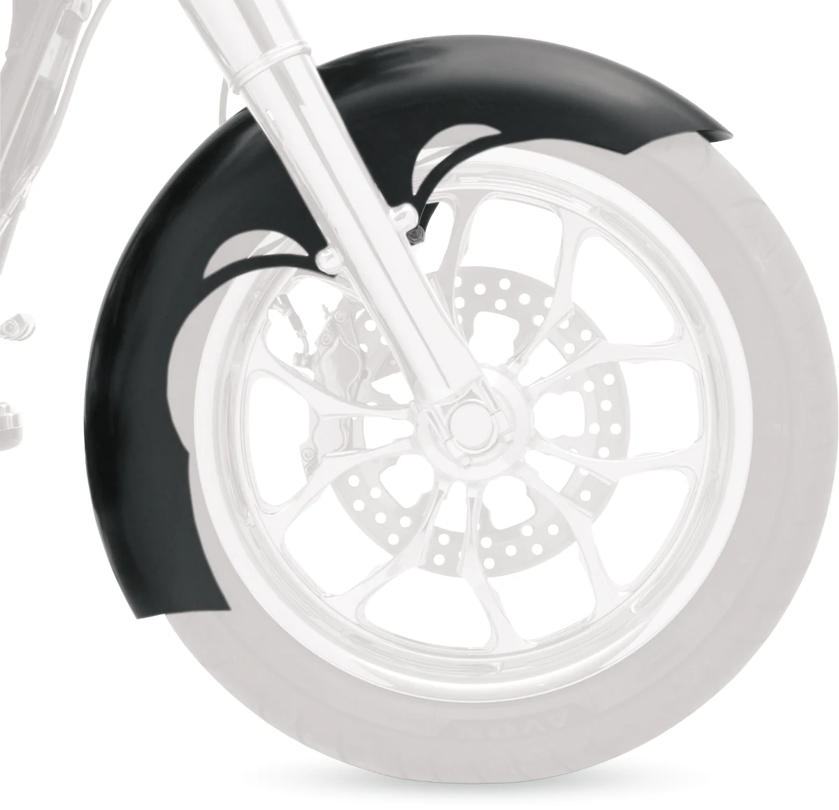 KLOCK WERKS Tude Fender Kit - Front - Black - 16"-19" KWF-01-0106