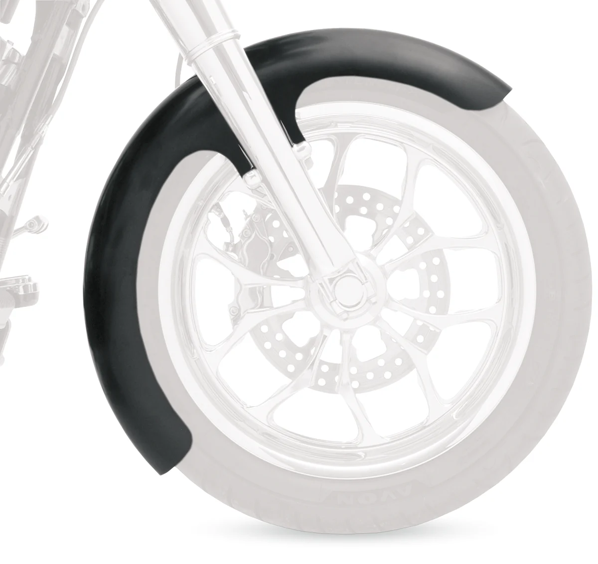 KLOCK WERKS Wrapper Fender Kit - Front - Black - 21" KWF-01-0105