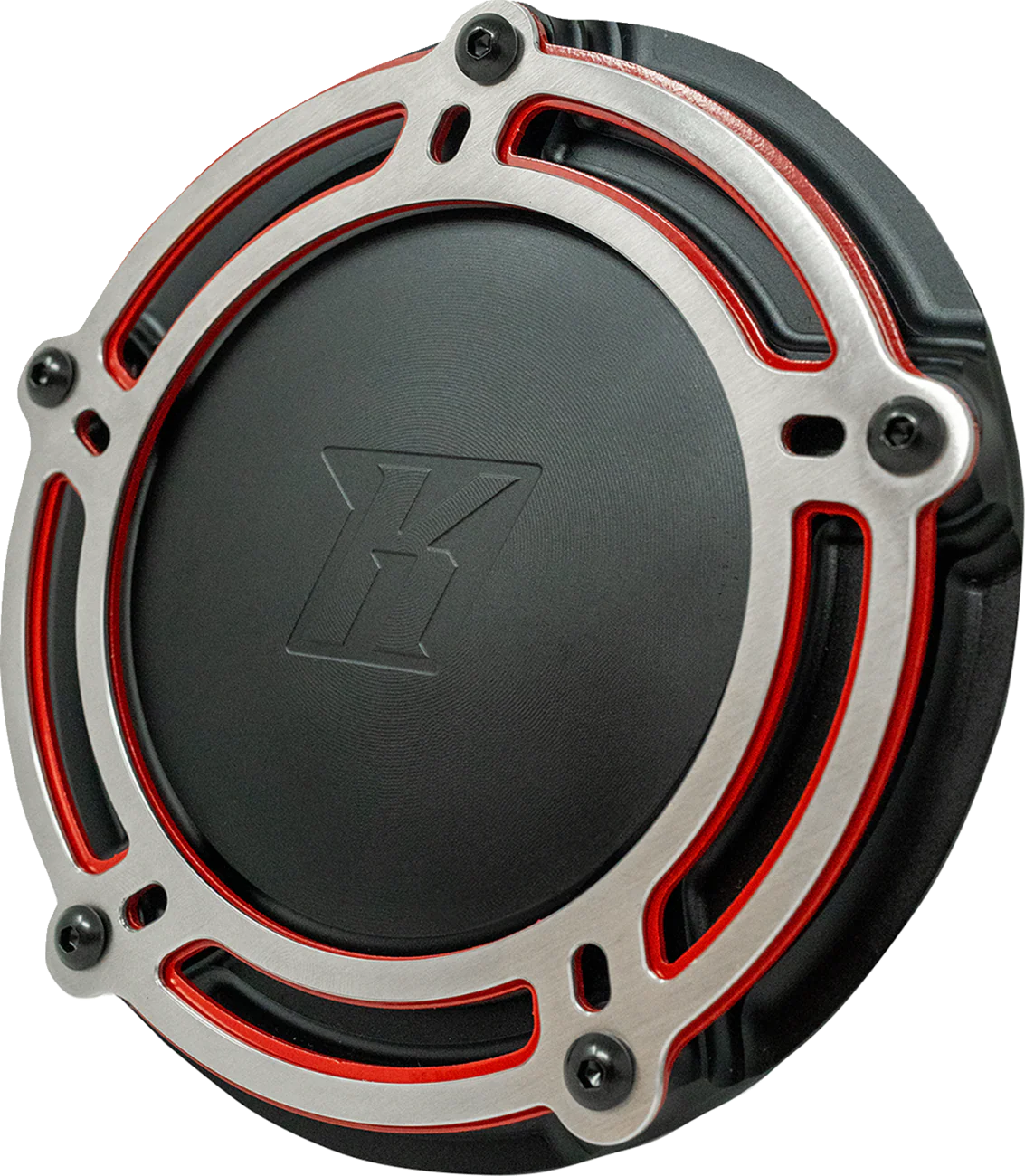 KODLIN USA Derby Cover - NXL Redline - Black/Red - M8 Softail K25410-RL