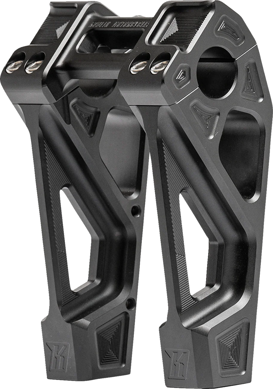 KODLIN USA Fastback Risers - Includes Clamp - 6" - Black K55129