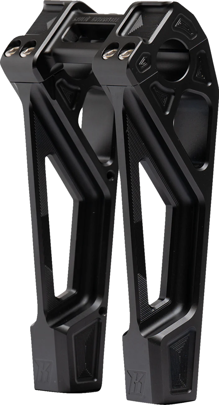 KODLIN USA Fastback Risers - Includes Clamp - 8" - Black K55128