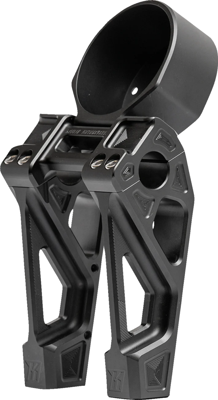 KODLIN USA Fastback Risers - Includes Clamp & Gauge Bracket - 6" - Black K55132