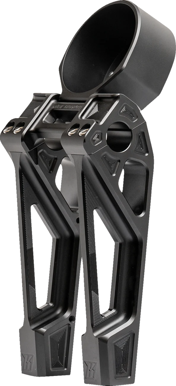 KODLIN USA Fastback Risers - Includes Clamp & Gauge Bracket - 8" - Black K55131