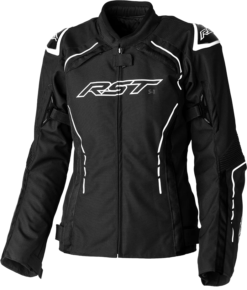 RST Ladies S1 Ce Jacket Black/White Textile Md