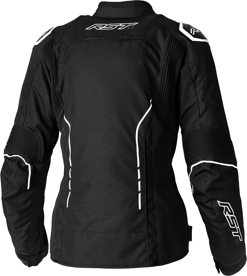 RST Ladies S1 Ce Jacket Black/White Textile Md - Image 2