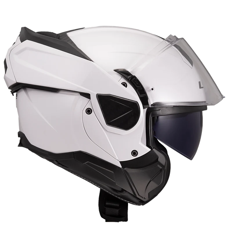 LS2 - Advant II Solid Gloss White Modular Helmet - Image 3