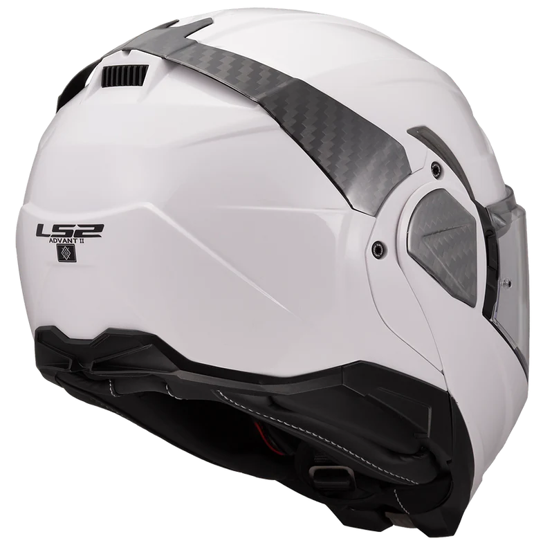 LS2 - Advant II Solid Gloss White Modular Helmet - Image 4