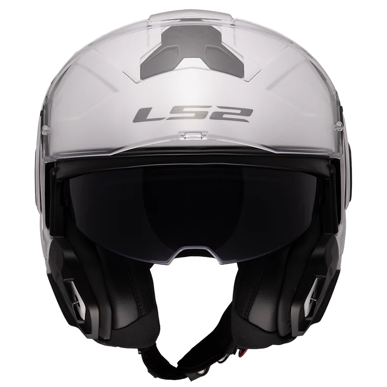 LS2 - Advant II Solid Gloss White Modular Helmet - Image 5