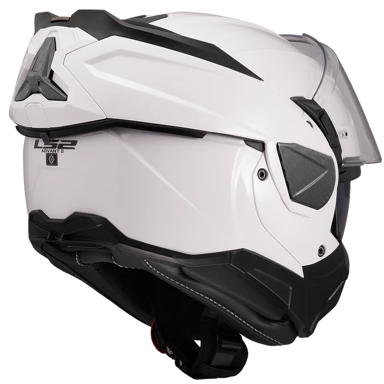 LS2 - Advant II Solid Gloss White Modular Helmet - Image 6