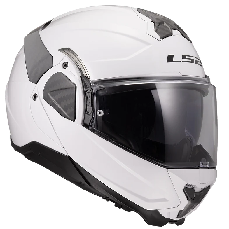 LS2 - Advant II Solid Gloss White Modular Helmet - Image 7