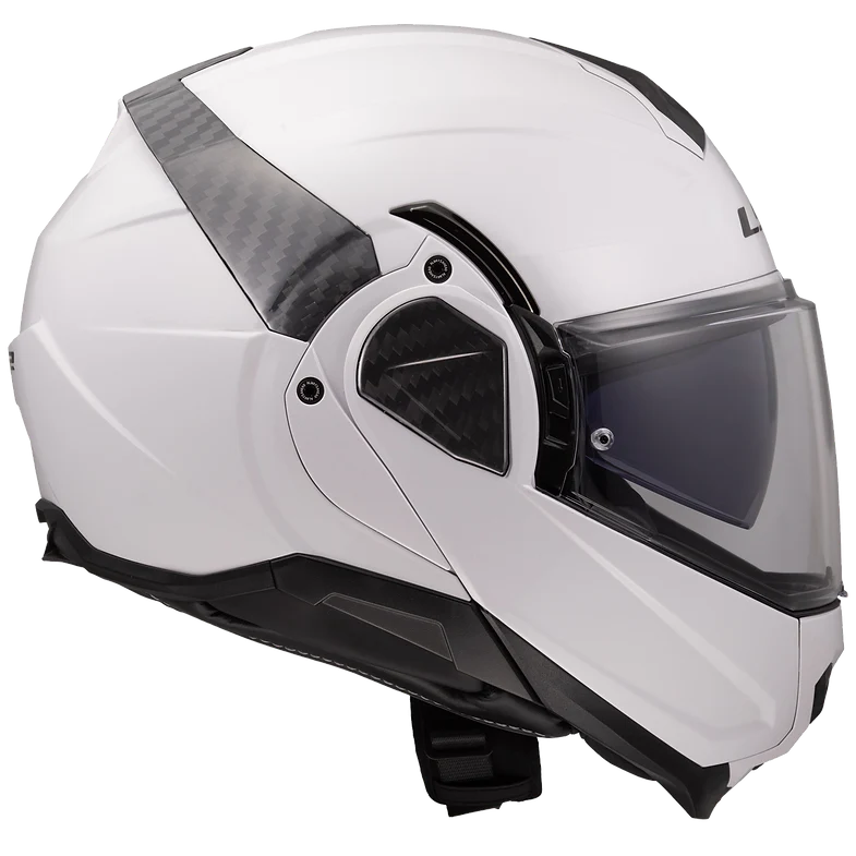 LS2 - Advant II Solid Gloss White Modular Helmet - Image 9