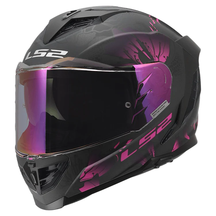 LS2 Assault III Burst Matte Black Purple