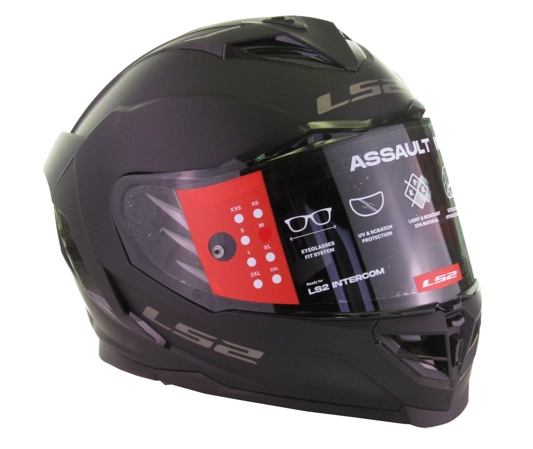 LS2 Assault III Solid Matte Black - Image 2