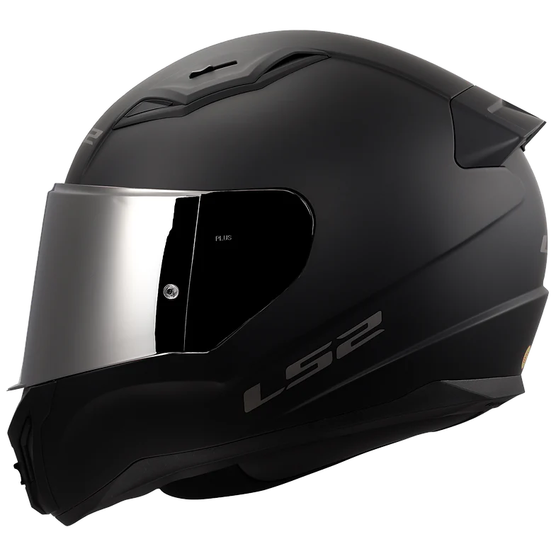LS2 Centric Motorcycle Helmet w/ Silver Shield Matte Blk - Image 3