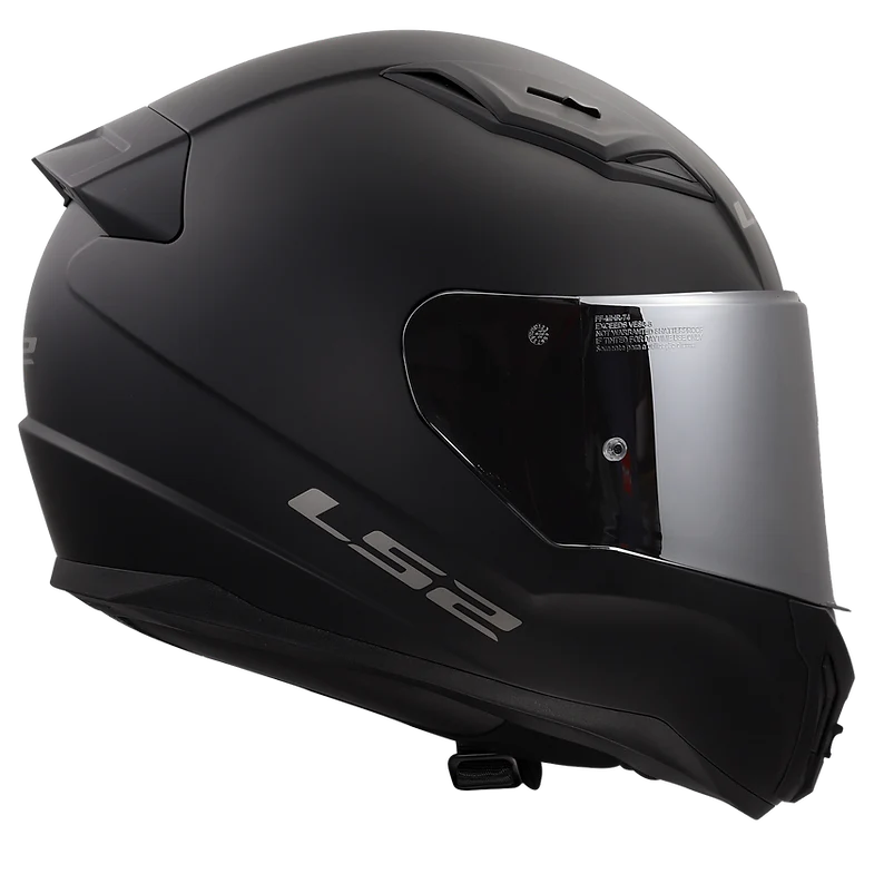 LS2 Centric Motorcycle Helmet w/ Silver Shield Matte Blk - Image 4