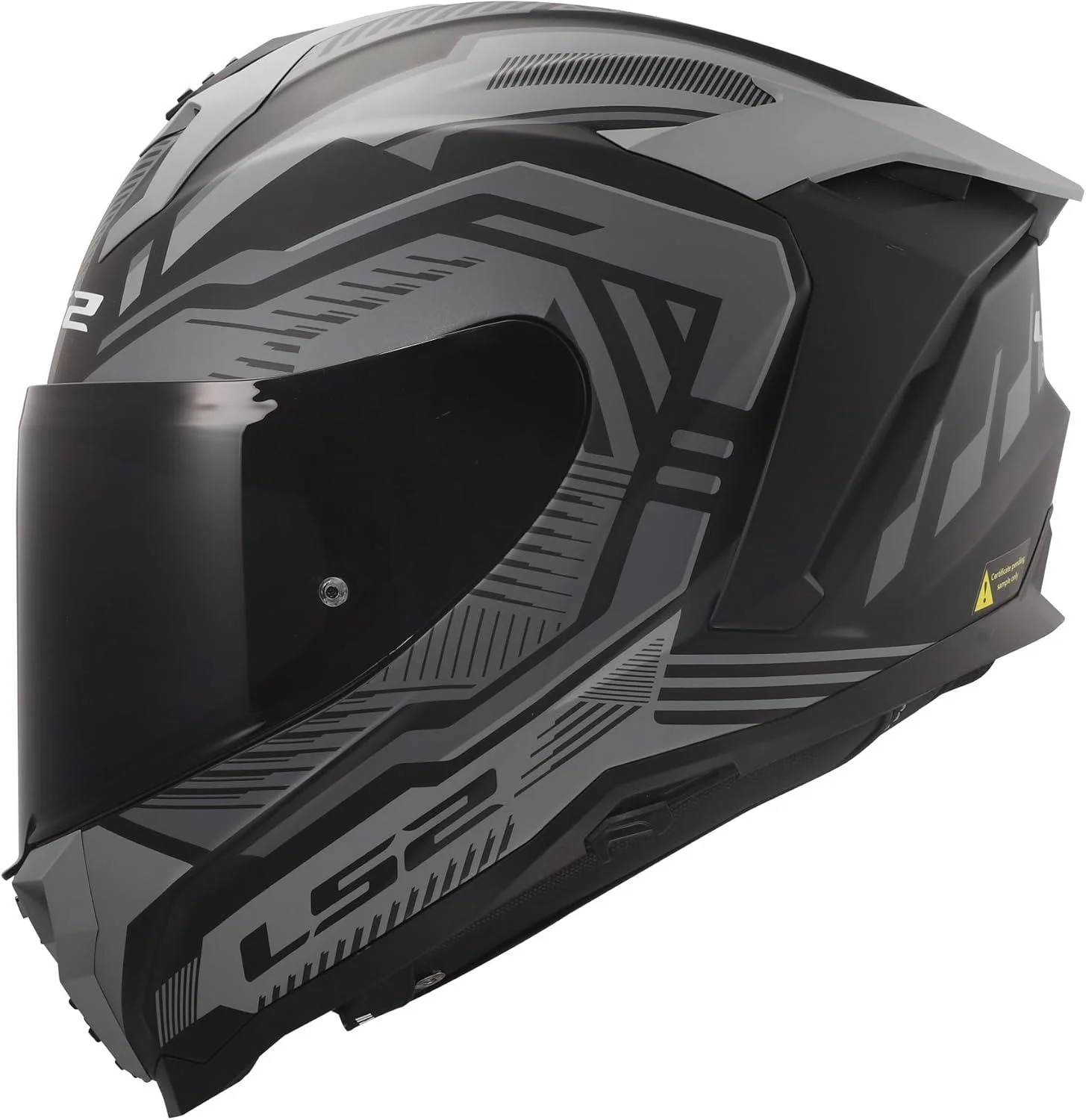 LS2 Challenger II Dravix Matte Gray Black - Image 4