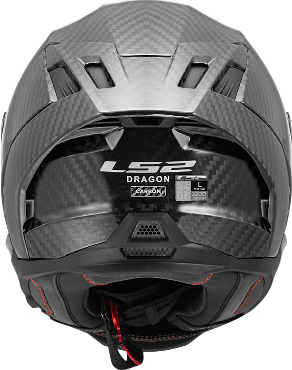 LS2 Dragon Gloss Solid Matte Carbon - Image 3