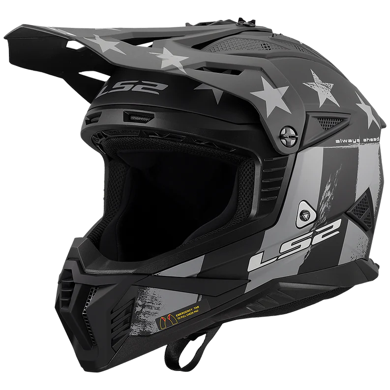 LS2 - Gate II Battle Scar Moto Helmet Matte Gray Tonal Black - Image 6