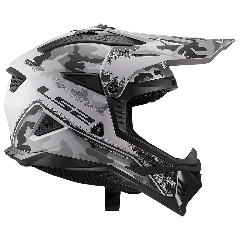 LS2 - Gate II Carbine Motocross Helmet Tonal Gray Black - Image 3