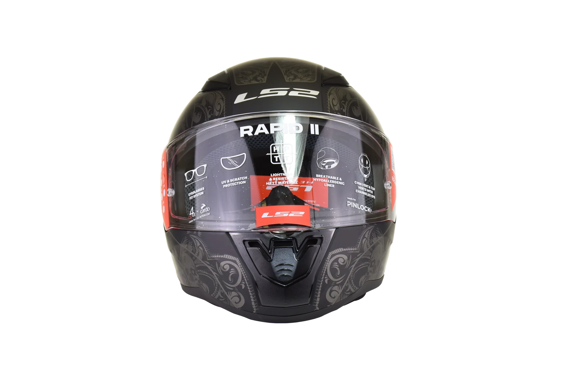 LS2 - Rapid II Crypt - Full Face Helmet - Matte Black - Image 5