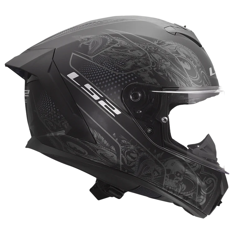 LS2 Rapid III Motorcycle Helmet Crypt Matte Black - Image 6