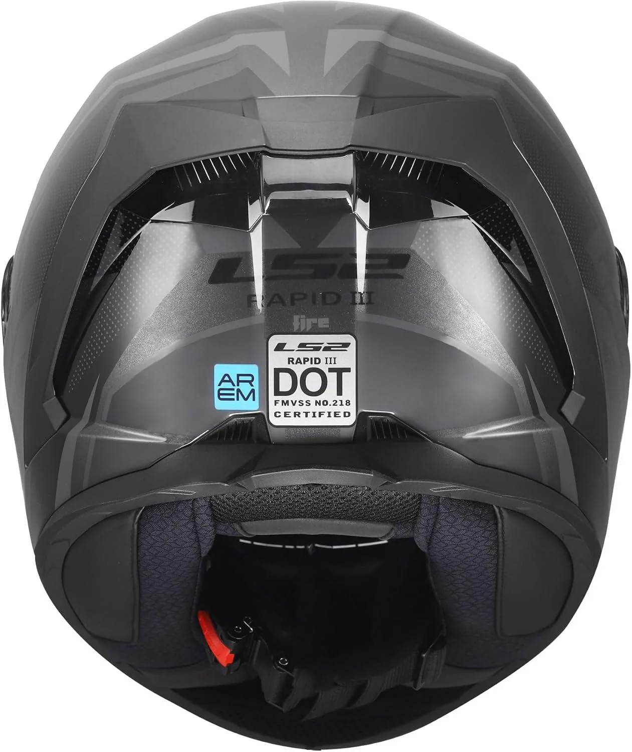 LS2 Rapid III Motorcycle Helmet Xtrem Black/Gray - Image 6