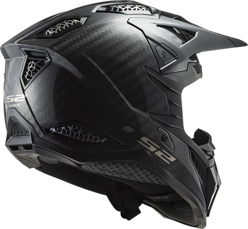 LS2 - X Force Carbon Motocross Helmet - Matte Carbon - Image 4