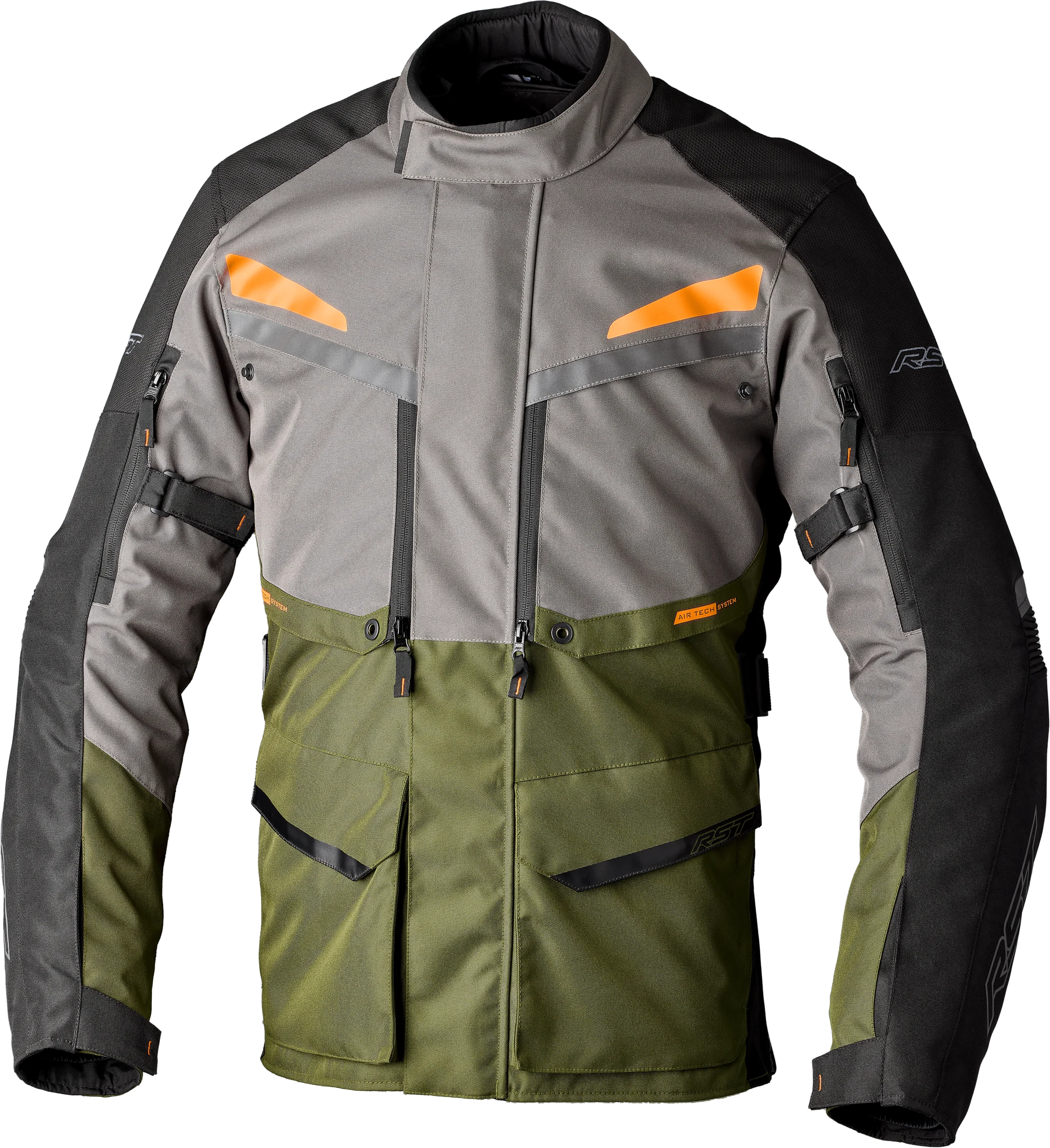 Maverick Evo Ce Jacket Khaki/Grey/Orange Textile Md - Image 3
