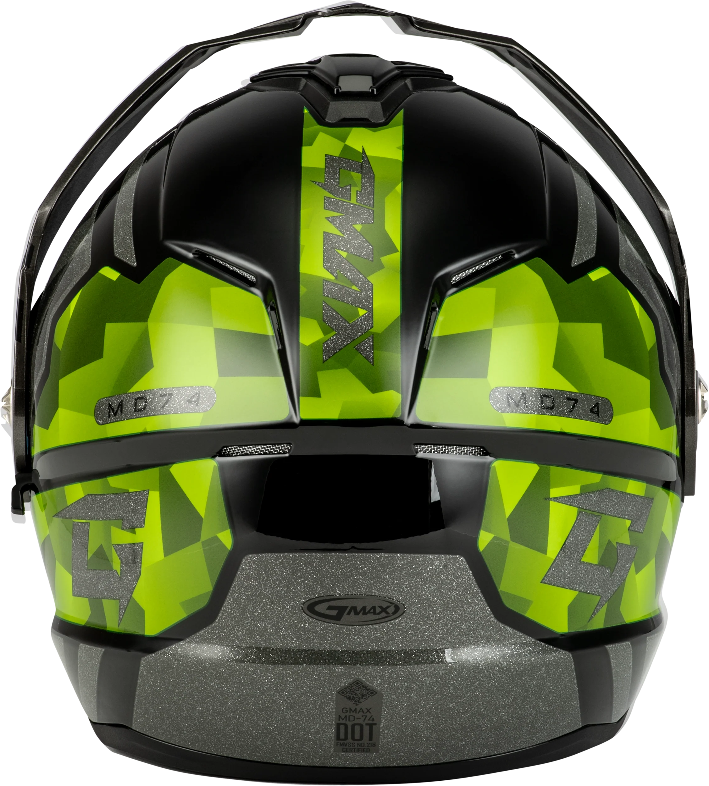 Md 74 Striker Modular Helmet W Gld Shld Blk/Slvr/Grn Mtlc Lg - Image 2
