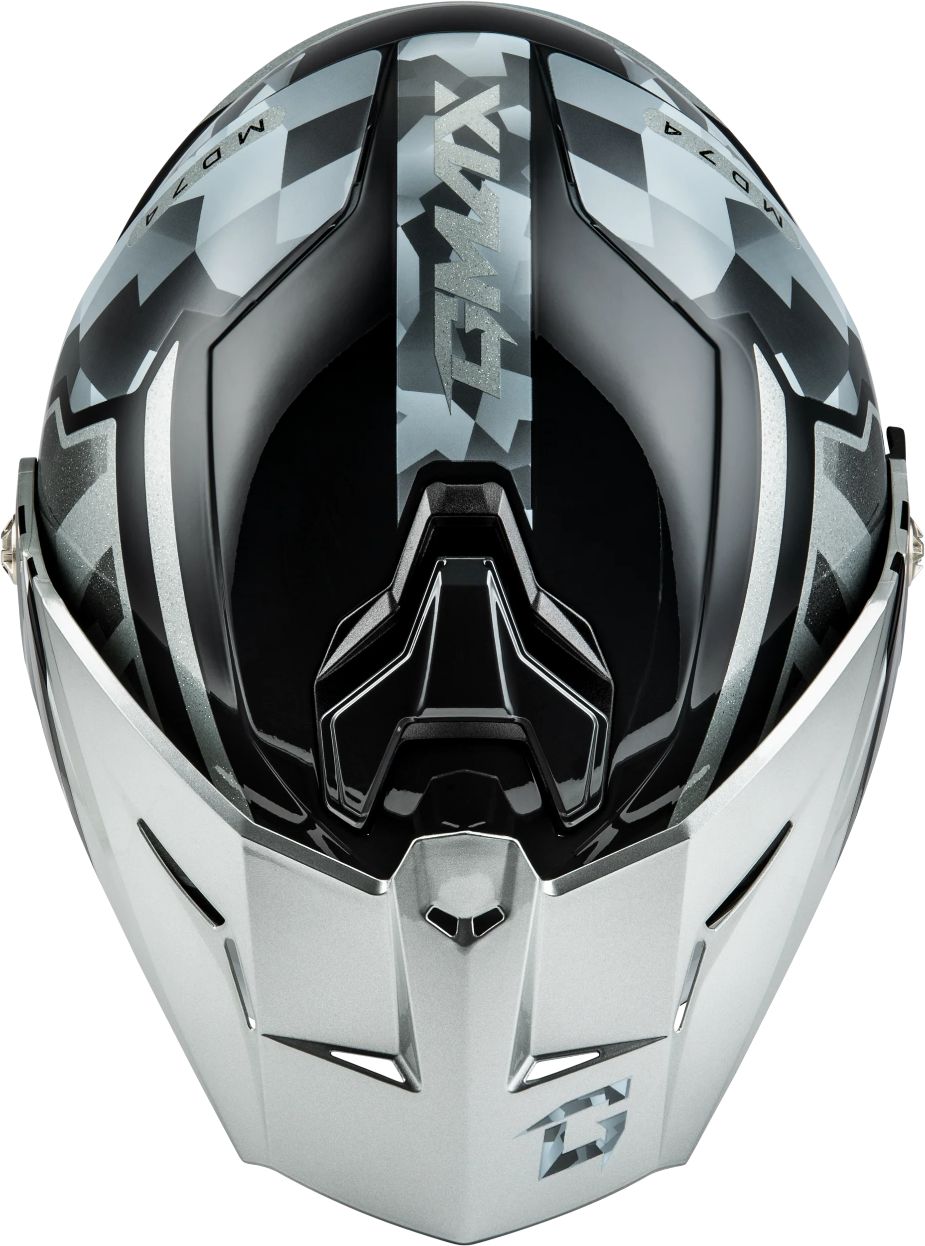 Md 74 Striker Modular Helmet W Slvr Shield Slvr/Blu Mtlc 2x - Image 3