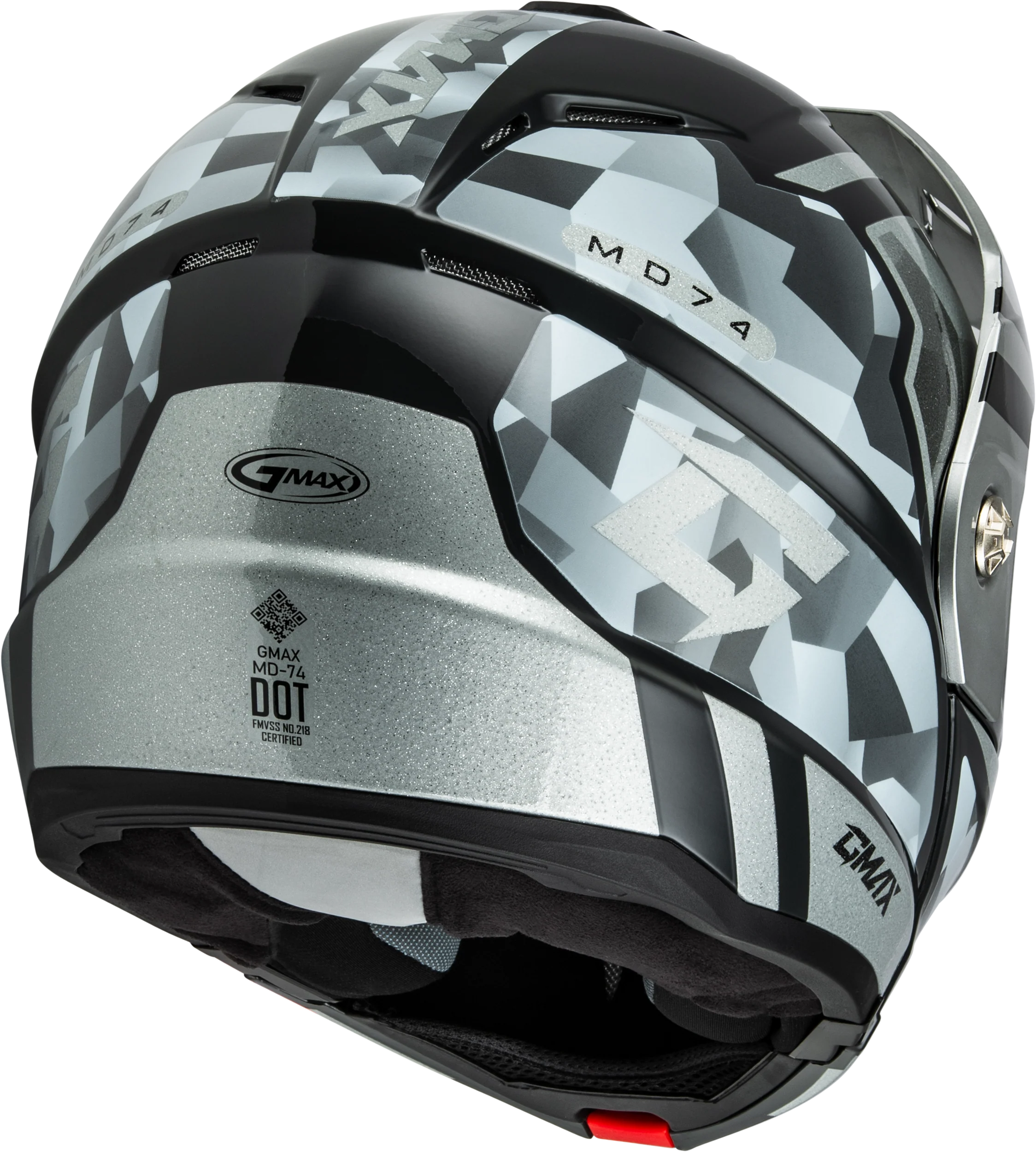 Md 74 Striker Modular Helmet W Slvr Shield Slvr/Blu Mtlc 2x - Image 4