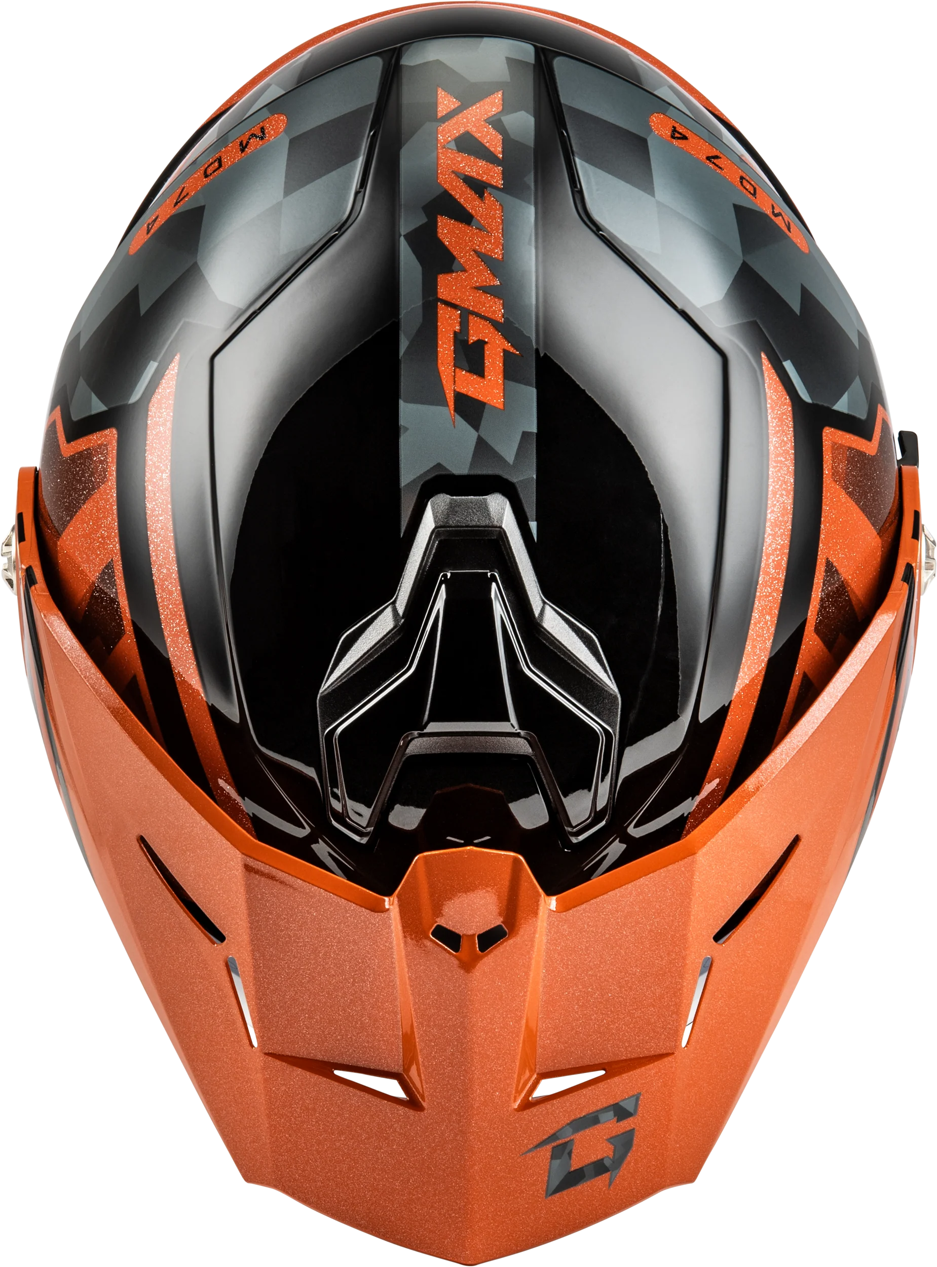 Md 74 Striker Modular Helmet W Smk Shield Blk/Gry/Or Mtlc 3x - Image 3