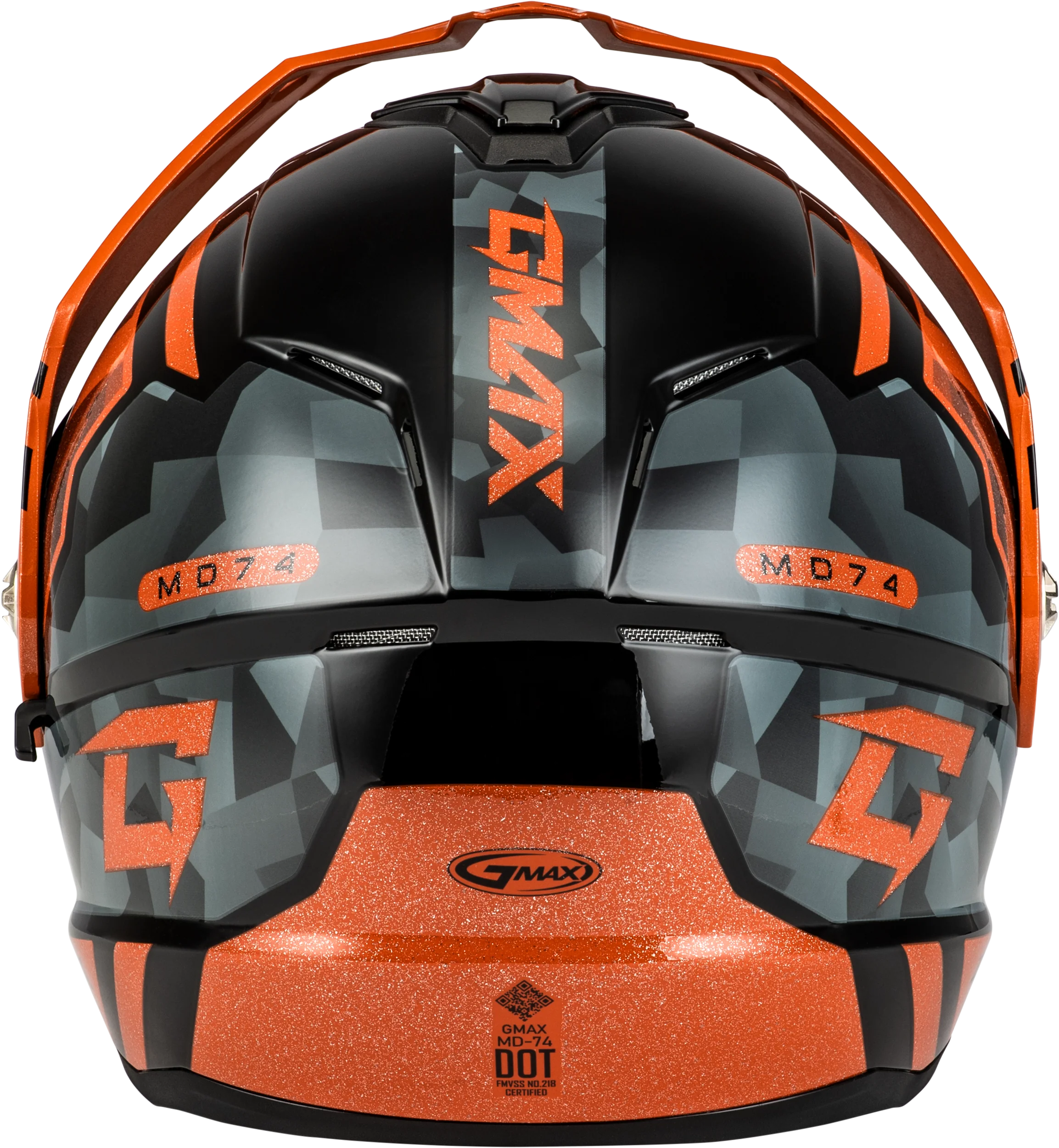 Md 74 Striker Modular Helmet W Smk Shield Blk/Gry/Or Mtlc Lg - Image 2