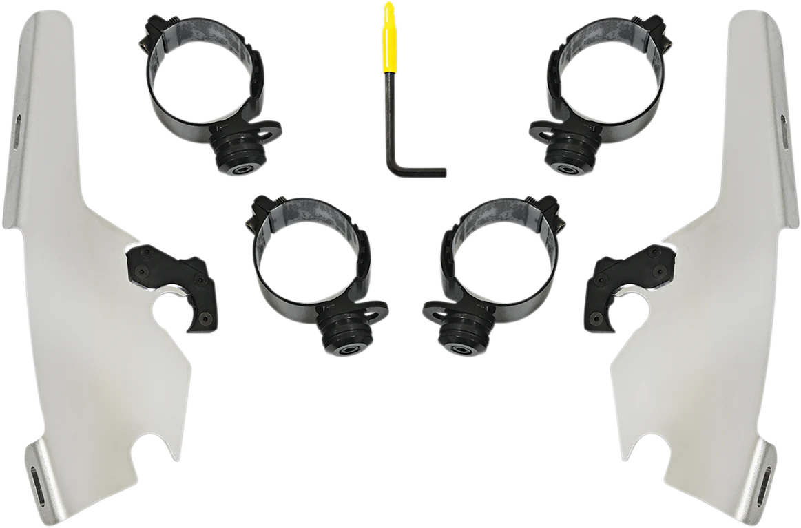 MEMPHIS SHADES Batwing - Mounting Kit - Polished - FLSB MEK2044