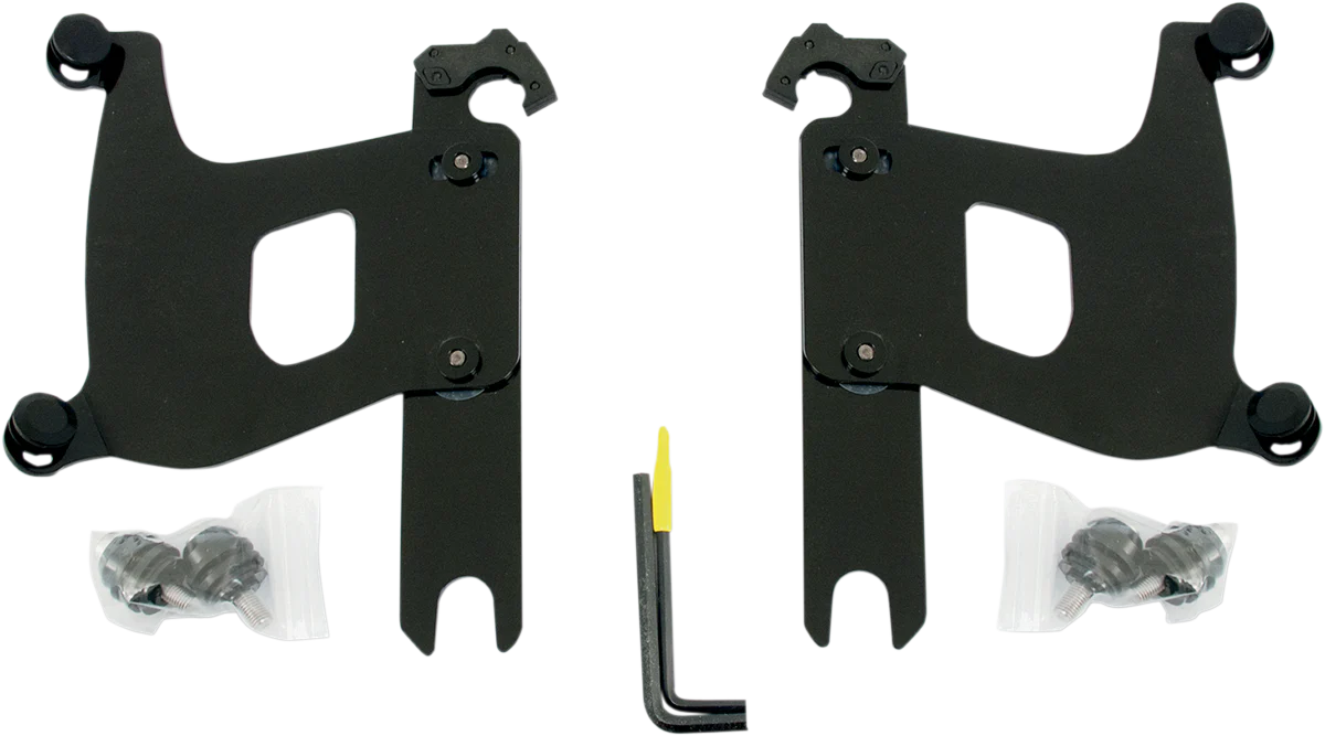 MEMPHIS SHADES Bullet Trigger Lock Mounting Kit - Covered Forks - Without Lightbar - Black MEB1975