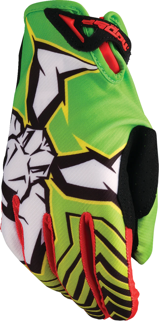 MOOSE OFFROAD Agroid™ Pro Gloves - Green/Red - Small 3330-8109