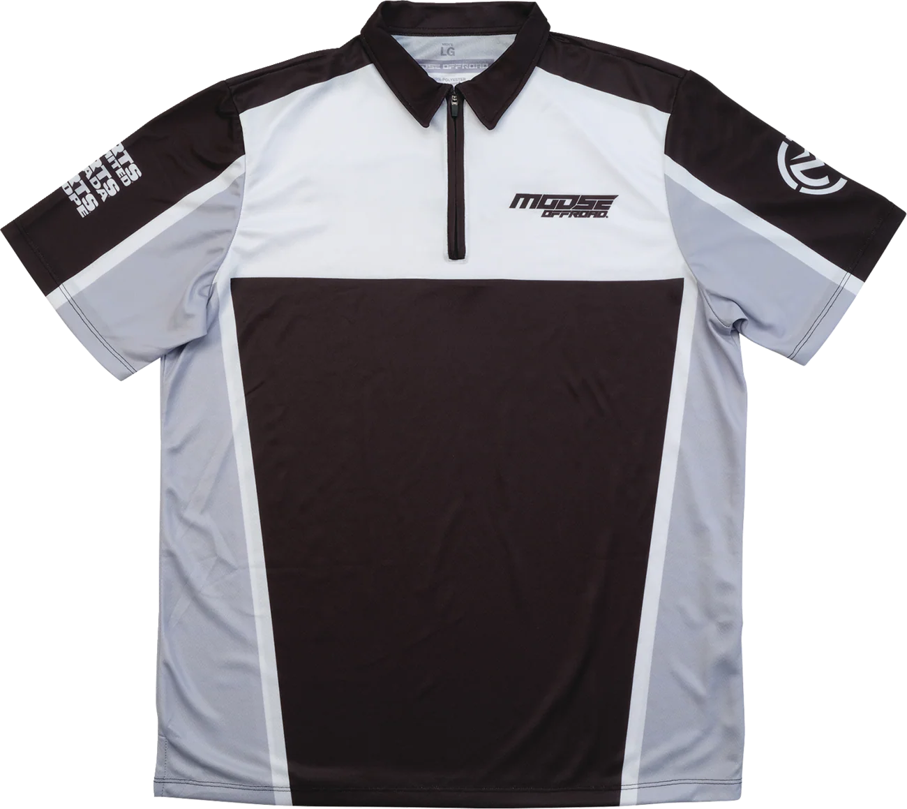 MOOSE OFFROAD Moose Pit Shirt - Black/Gray/White - Large MRS01DS01BKWHLR