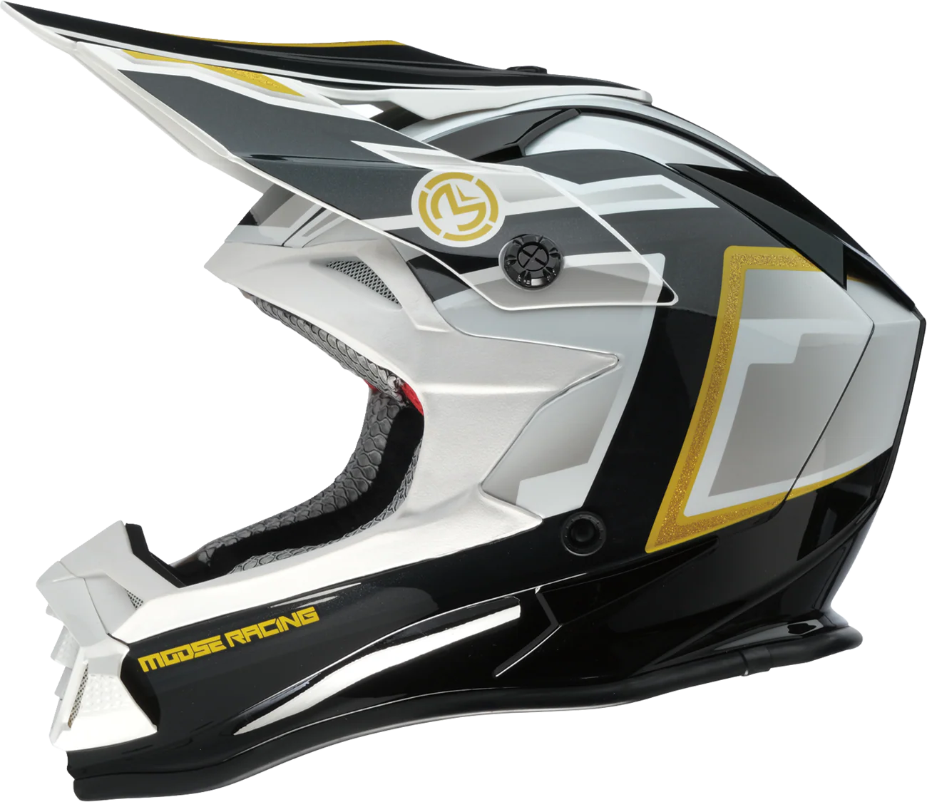 MOOSE OFFROAD MR3 Helmet - F.A.F. - White/Black/Gold - Small 0110-8928