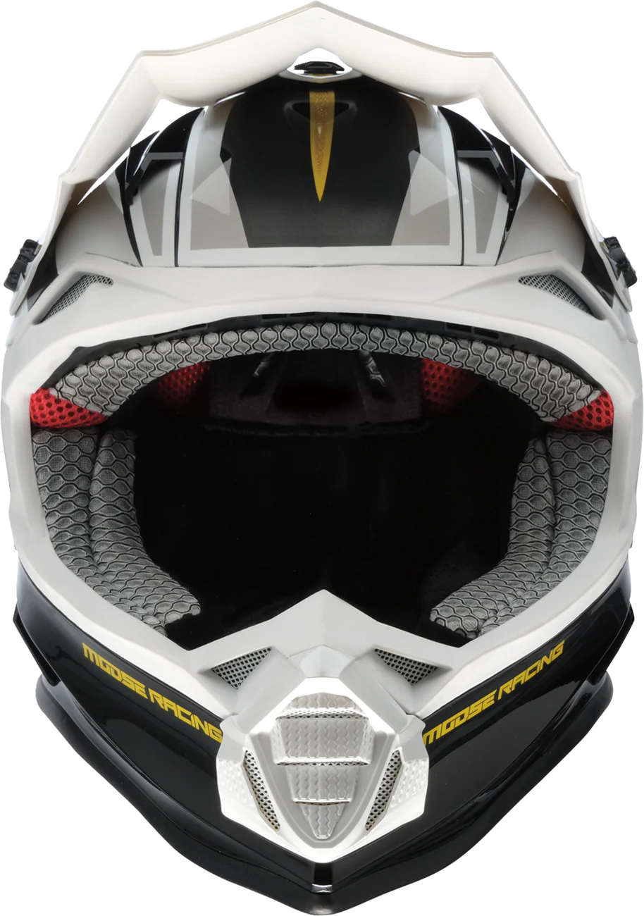 MOOSE OFFROAD MR3 Helmet - F.A.F. - White/Black/Gold - Small 0110-8928 - Image 2