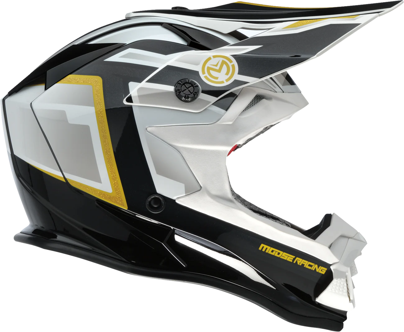 MOOSE OFFROAD MR3 Helmet - F.A.F. - White/Black/Gold - XL 0110-8931 - Image 3